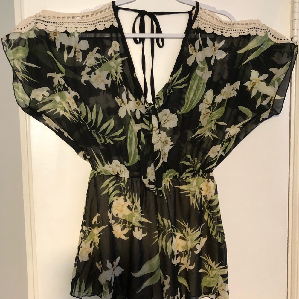 Floral print romper